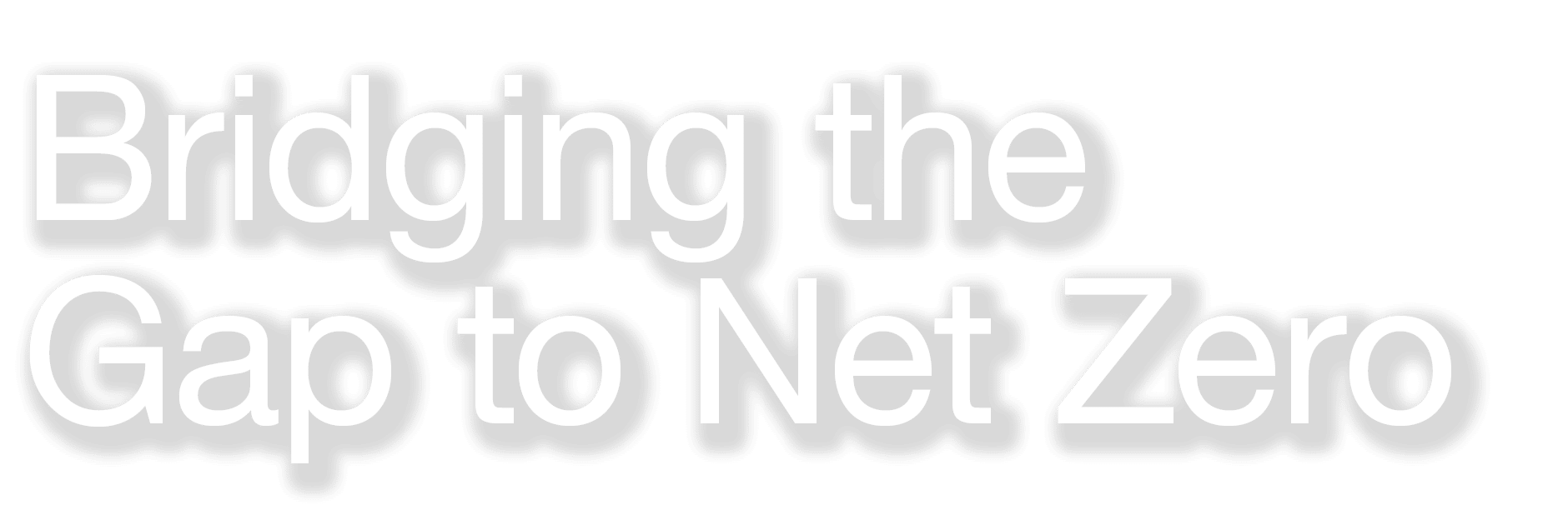 Bridging the Gap to Net Zero