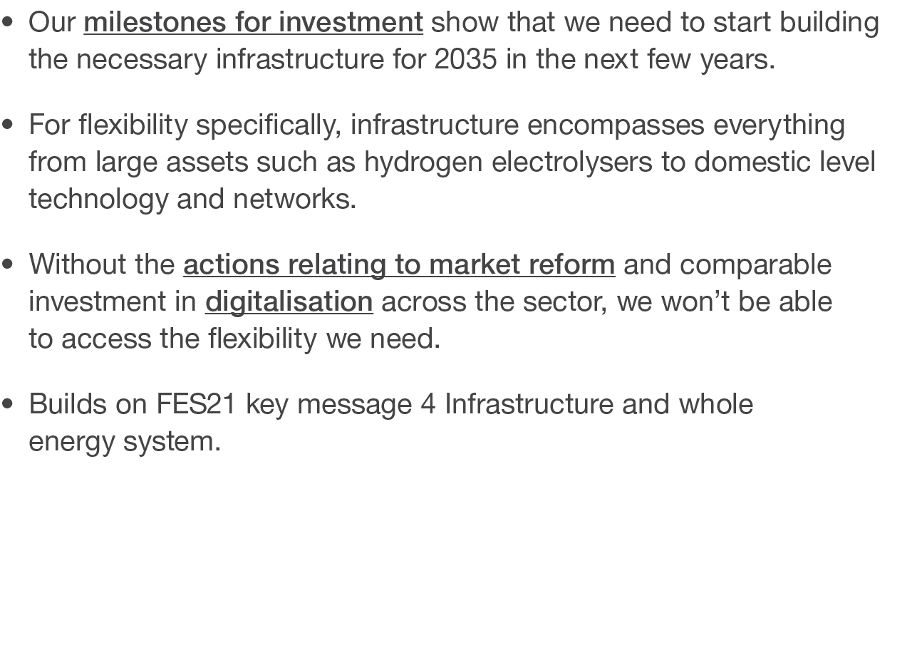 Our milestones for investment show that we need to start building the necessary infrastructure for 2035 in the next f   