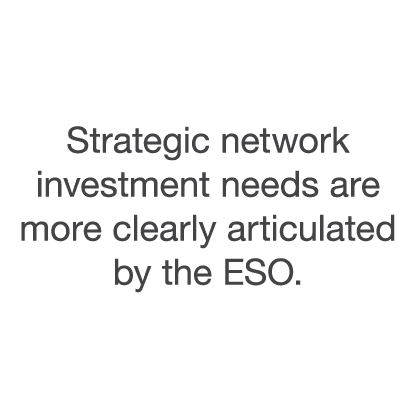Strategic network investment needs are more clearly articulated by the ESO  