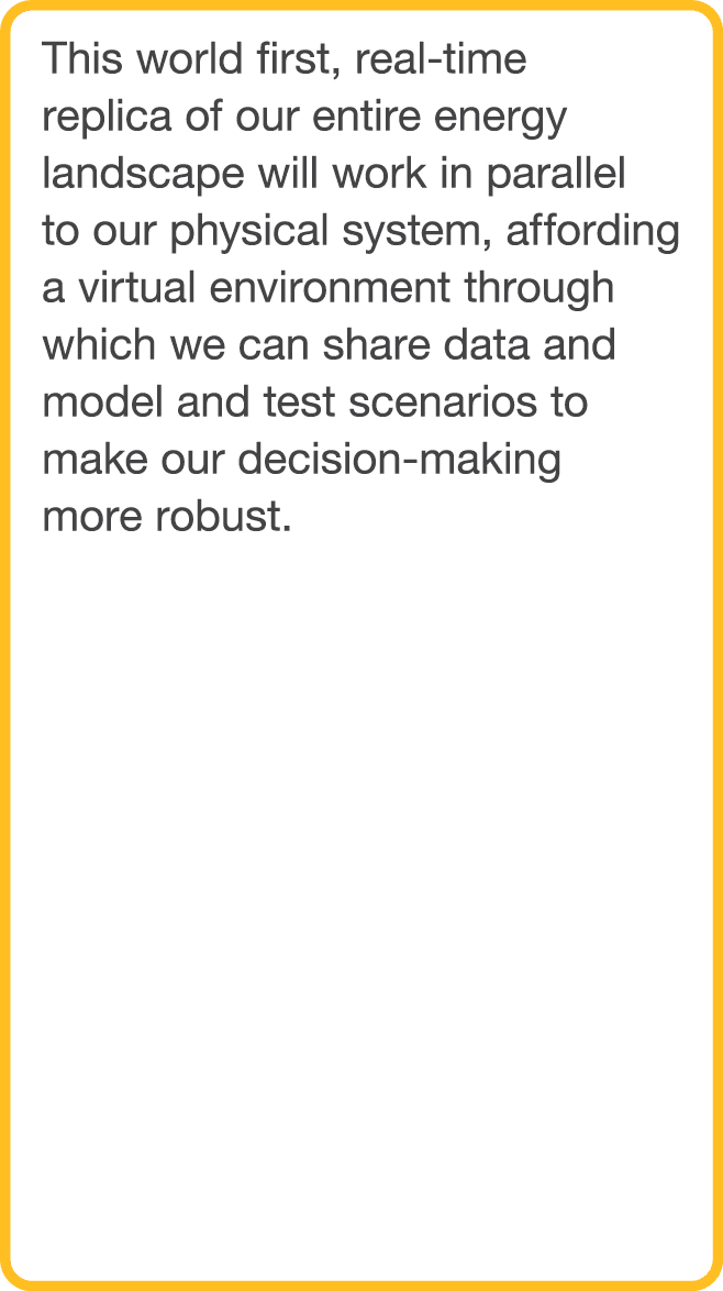 This world first, real-time replica of our entire energy landscape will work in parallel to our physical system, affo   