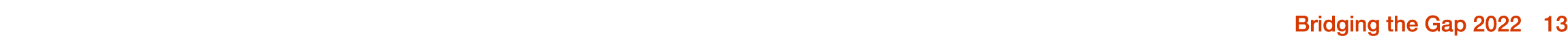 Bridging the Gap 2022  13