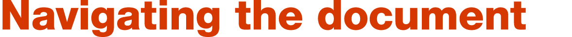 Navigating the document