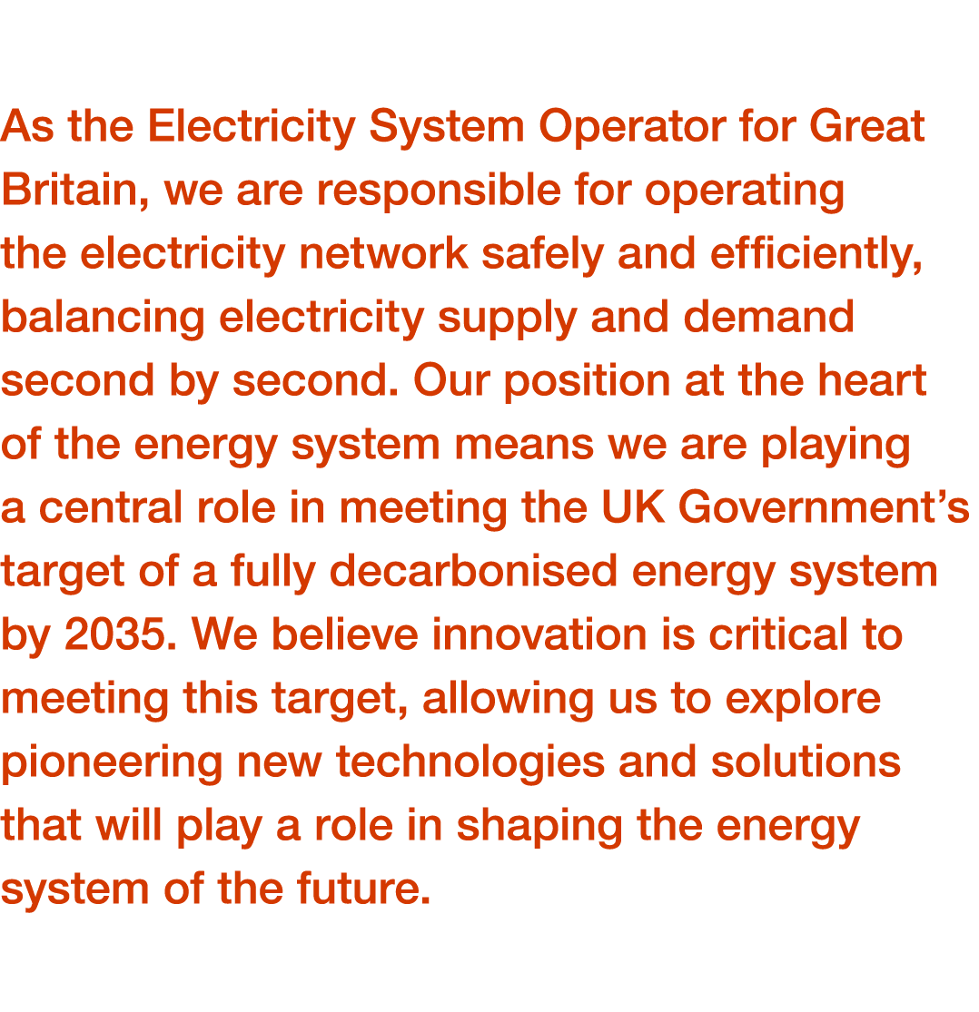 As the Electricity System Operator for Great Britain, we are responsible for operating the electricity network safely...
