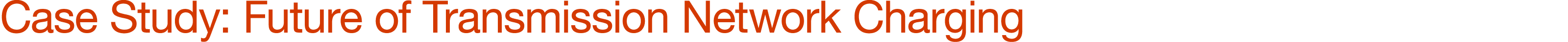Case Study: Future of Transmission Network Charging