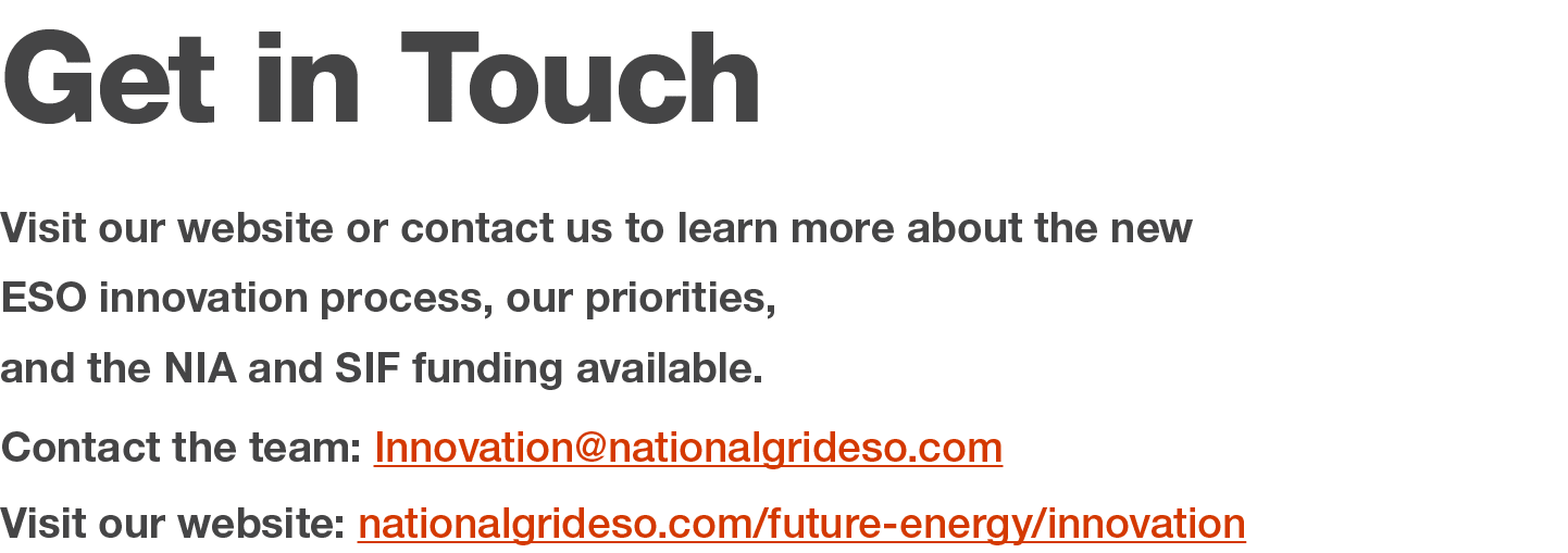 Get in Touch Visit our website or contact us to learn more about the new ESO innovation process, our priorities, and ...