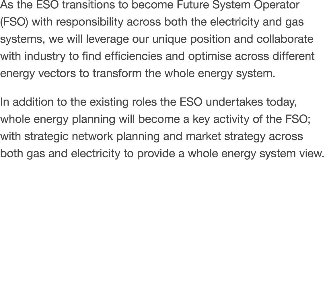 As the ESO transitions to become Future System Operator (FSO) with responsibility across both the electricity and gas...