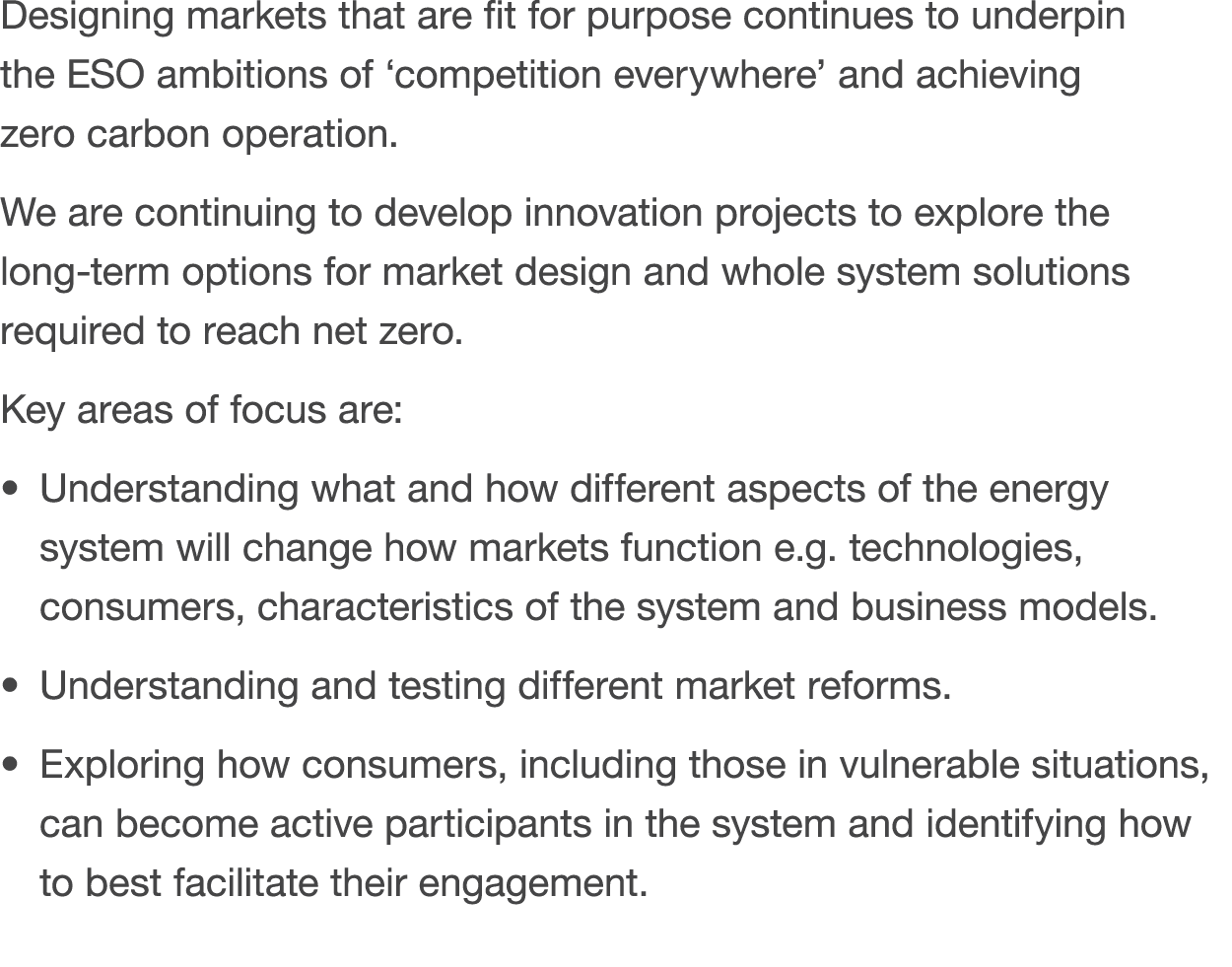 Designing markets that are fit for purpose continues to underpin the ESO ambitions of ‘competition everywhere’ and ac...