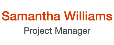 Samantha Williams Project Manager